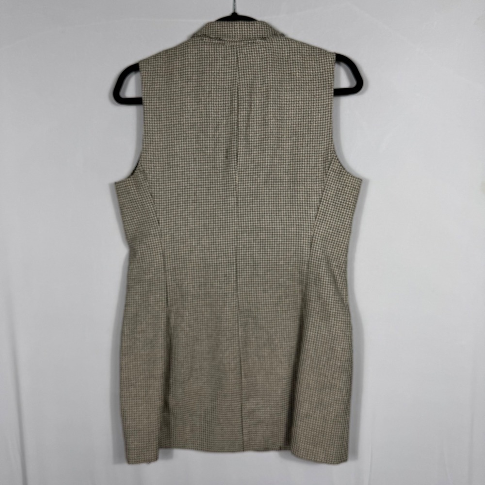 Vtg Breeches Houndstooth Silk Wool Shift Dress Sz 8‎ Blk & White Mod 60s 70s USA - Picture 3 of 8